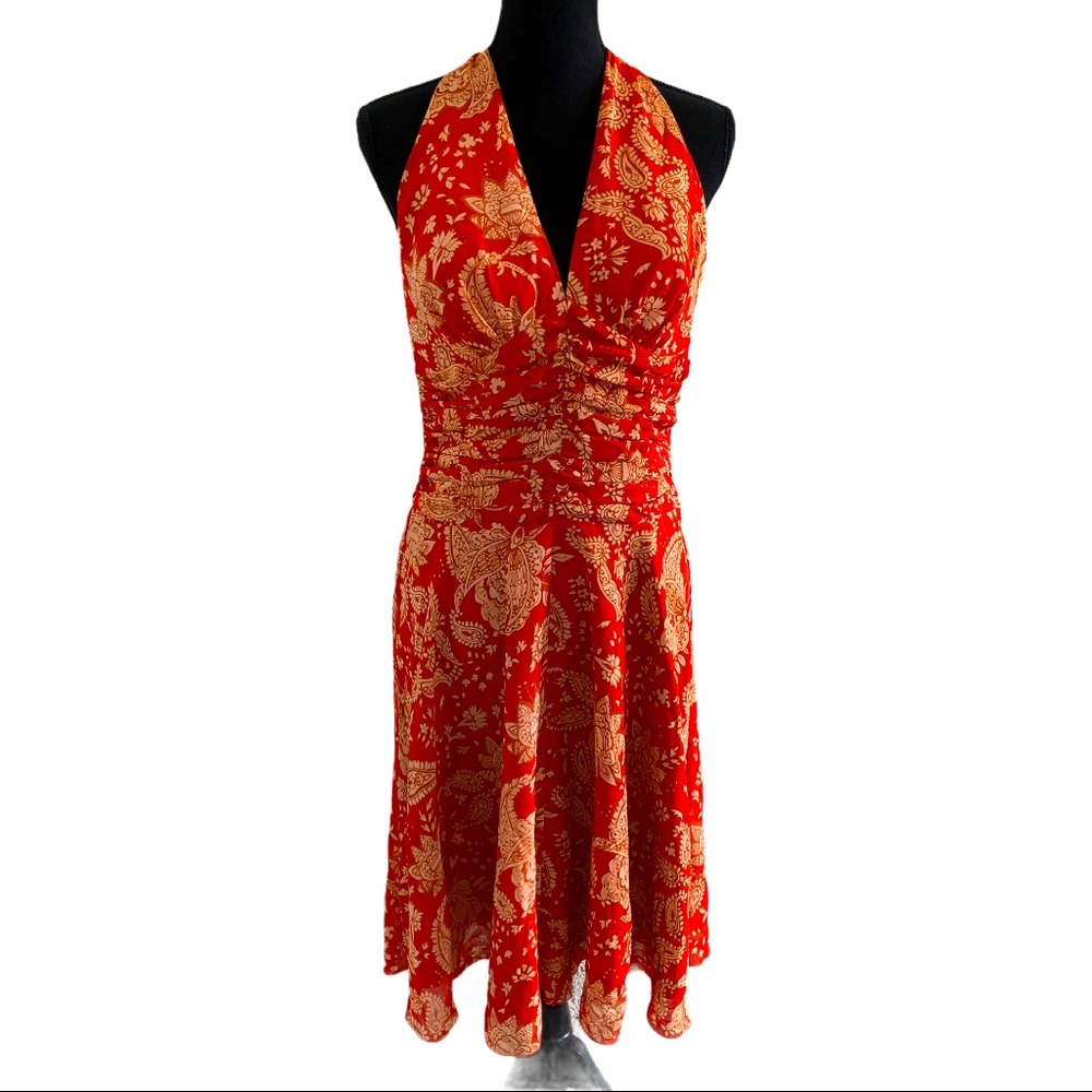 Phillip Decaprio Halter Neck Floral Dress Size 8